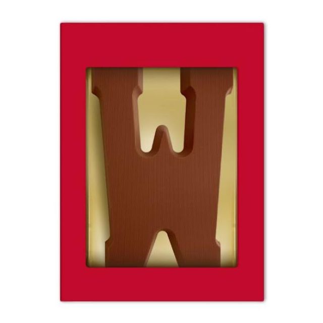 Chocoladeletter W - 200 gram