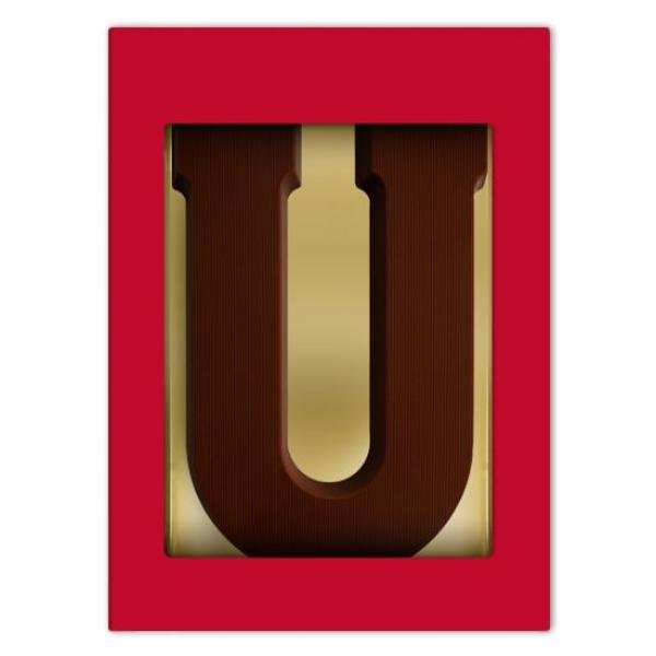 Chocoladeletter U - puur